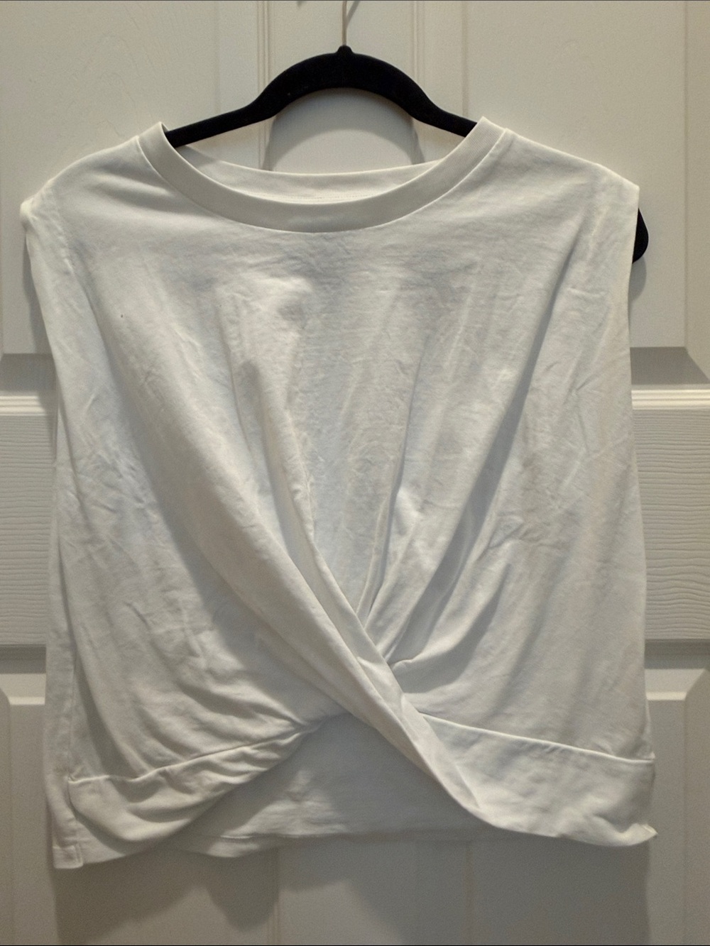 GAP White Twist-Front Sleeveless Tank